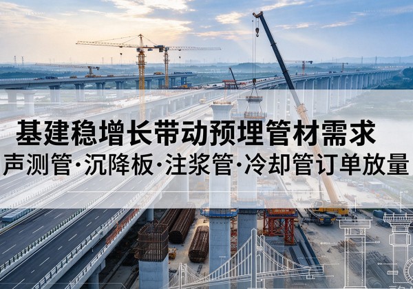 北安基建稳增长带动预埋监测管材需求，声测管、沉降板、注浆管订单持续放量